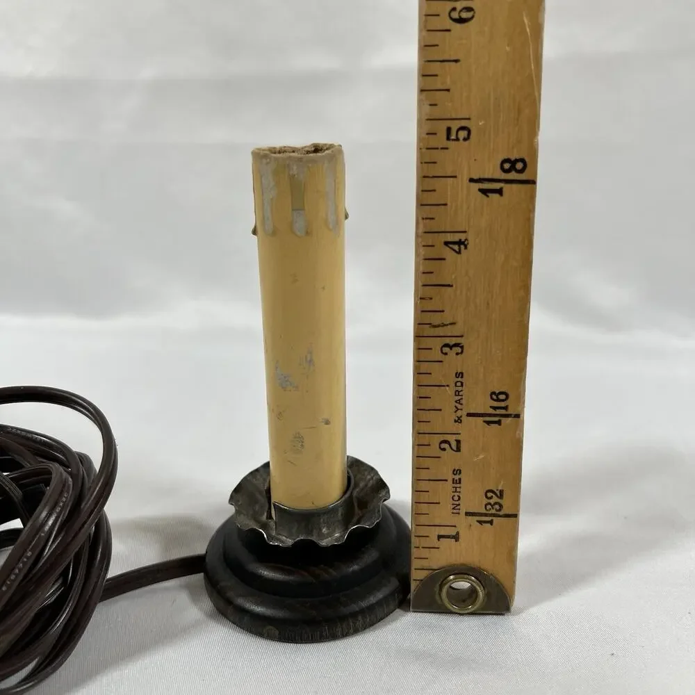 Vintage Electric Christmas Window Candle Lamp Light Mercury Glass Ring Reflector